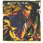 Ernst Ludwig Kirchner Schlemihls entcounter with the shadow Spain oil painting artist